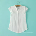 OEM Short Sleeve Fashion Office Ladies Chiffon Shirt